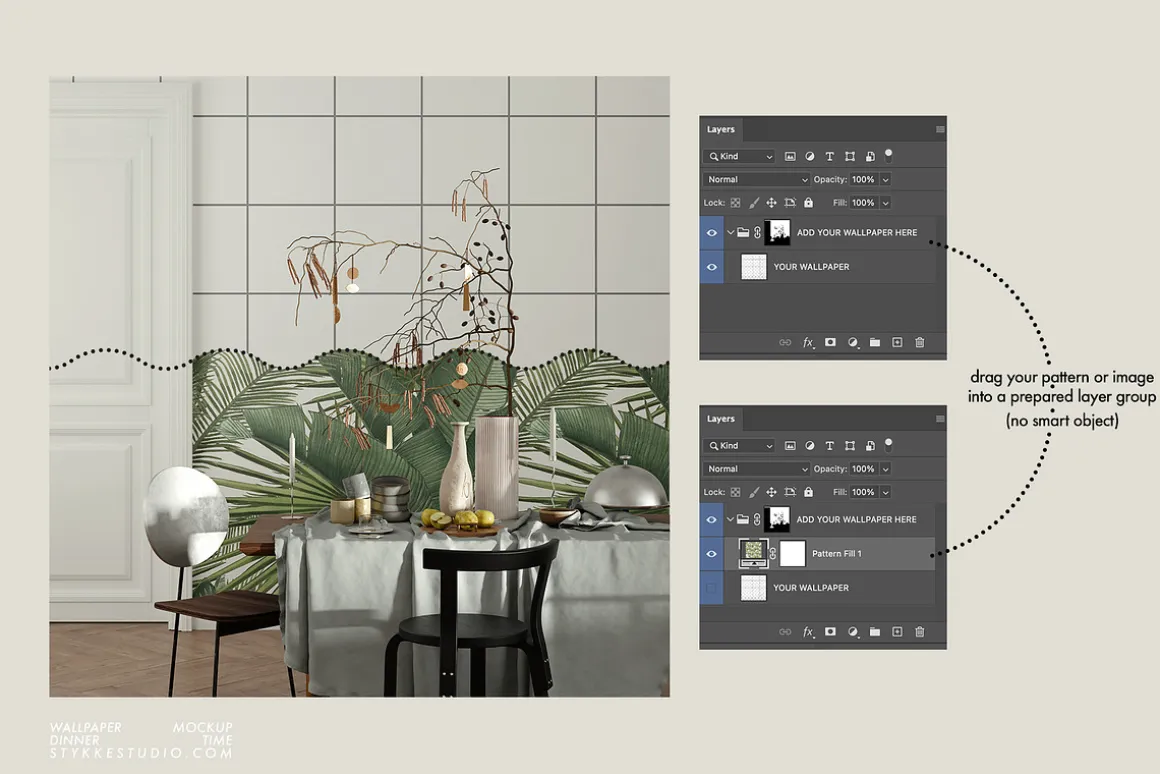 DINNER TIME | Wallpaper Mockup