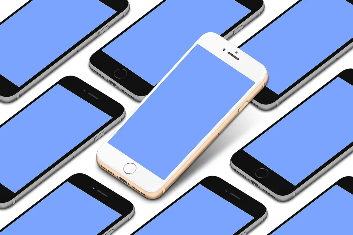 3D iPhone 8+ Mock-Up 04