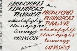 Dirty Luxe: Inky Messy Script Font