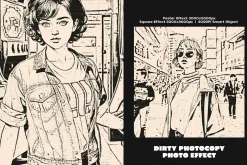 Dirty Photocopy Square,Poster Effect