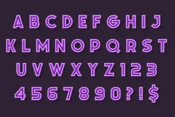 Disco Lights Bright Alphabet