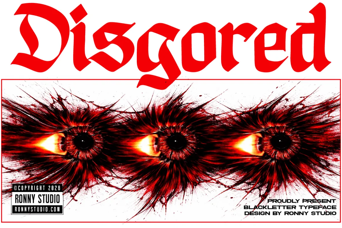 Disgored Blackleter Display Font