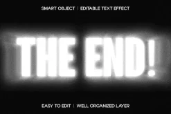Disorted grain text effect