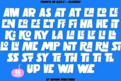 Display font Pumped up kicks