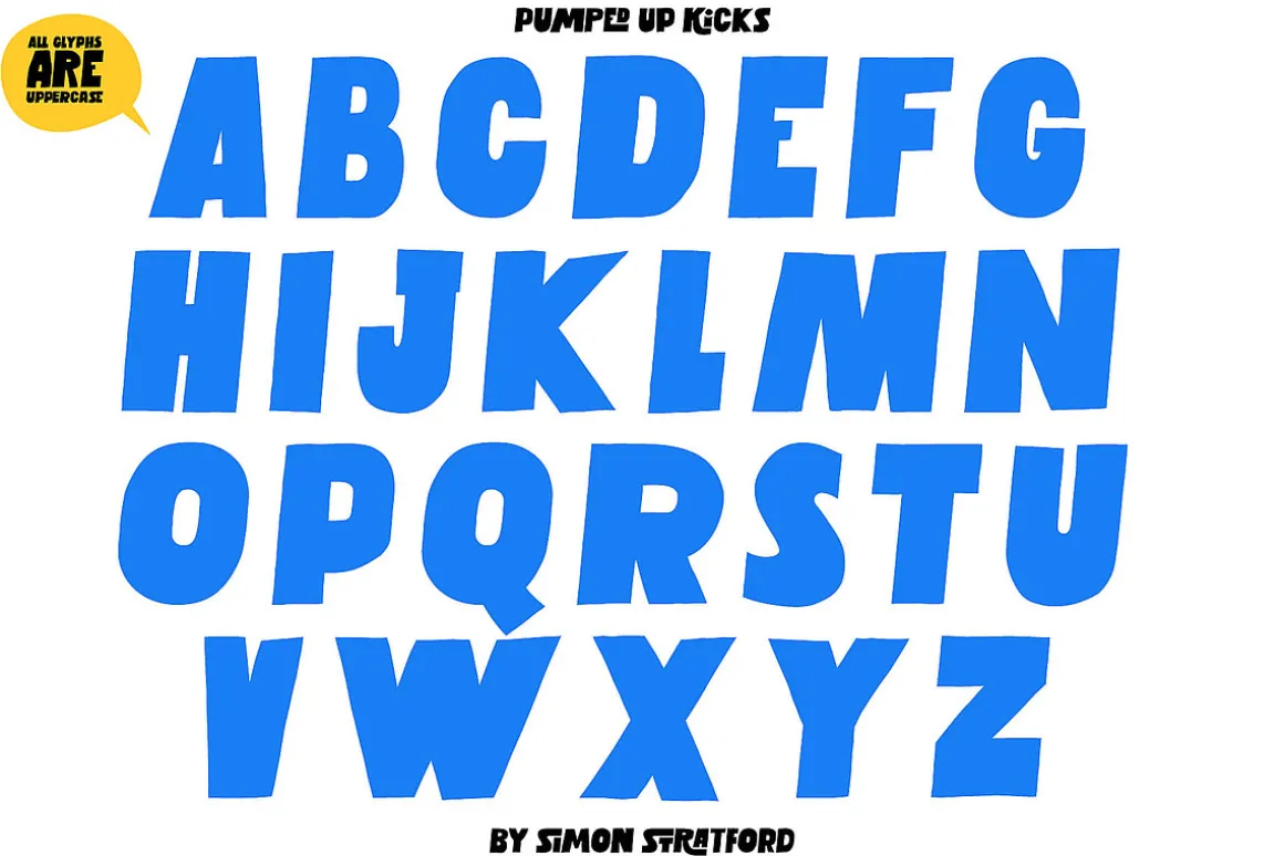 Display font Pumped up kicks