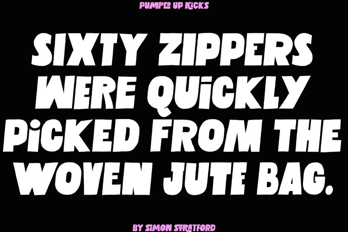 Display font Pumped up kicks
