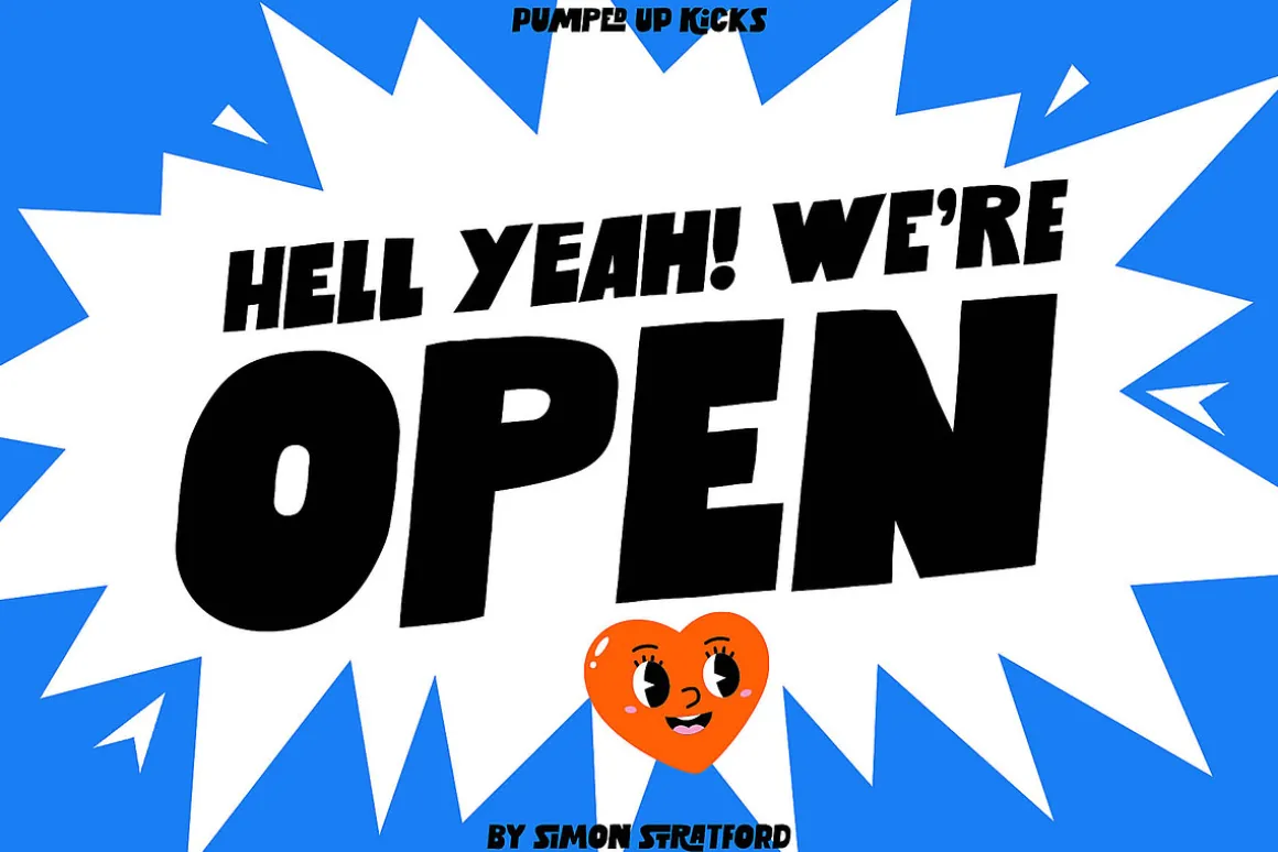 Display font Pumped up kicks