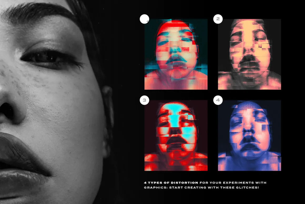 Distortion Glitch Photo Effects