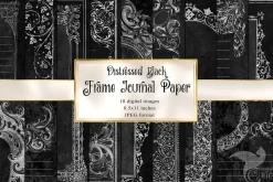Distressed Black Frame Journal Paper