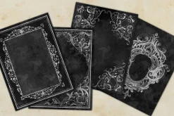 Distressed Black Frame Journal Paper
