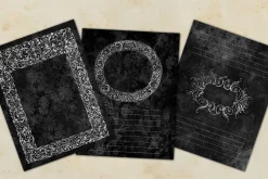 Distressed Black Frame Journal Paper