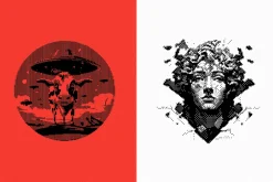 144 Dithering Bitmap Vector Shapes