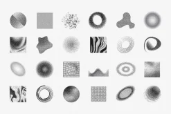 144 Dithering Bitmap Vector Shapes