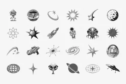 144 Dithering Bitmap Vector Shapes