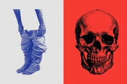 144 Dithering Bitmap Vector Shapes