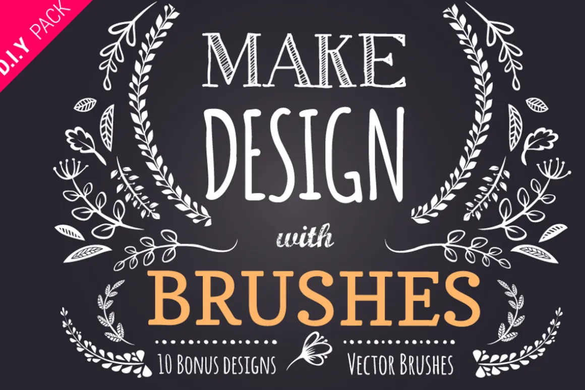 65 DIY Floral brushes + 10 logos