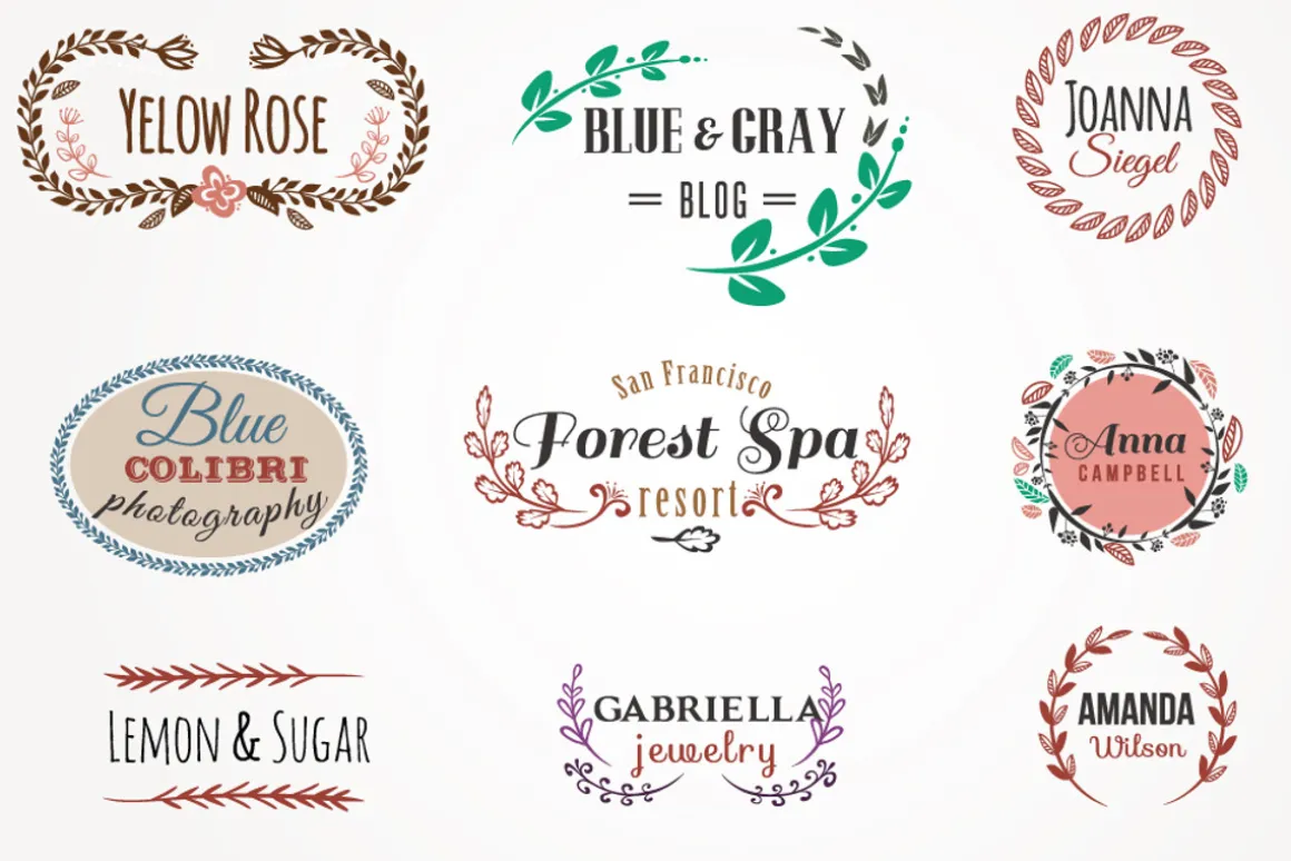 65 DIY Floral brushes + 10 logos