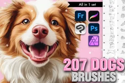 Dog Animal procreate photoshop brush