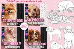 Dog Animal procreate photoshop brush
