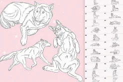Dog husky Procreate Photoshop brush