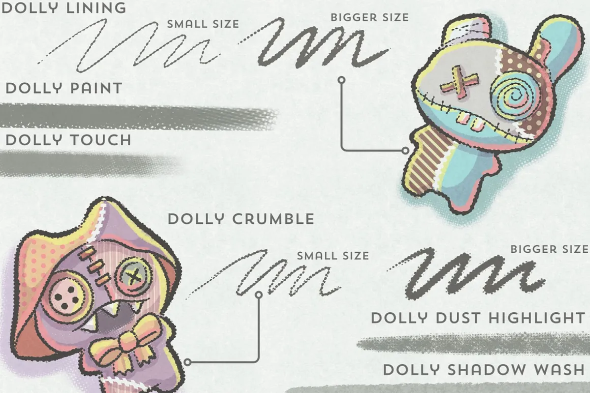 DolliBox Kawaii procreate brushes