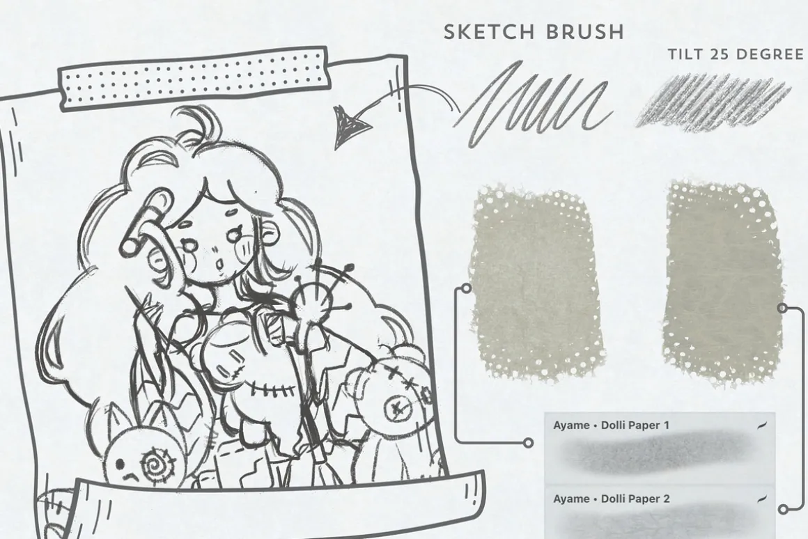 DolliBox Kawaii procreate brushes