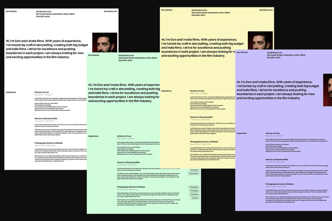 Don | CV / Resume template
