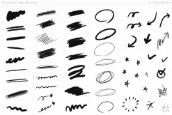137 doodles with textured brushes