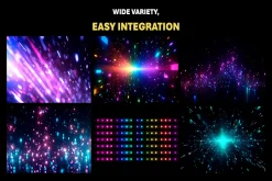 250+ Dots Neon Light Overlay Effects