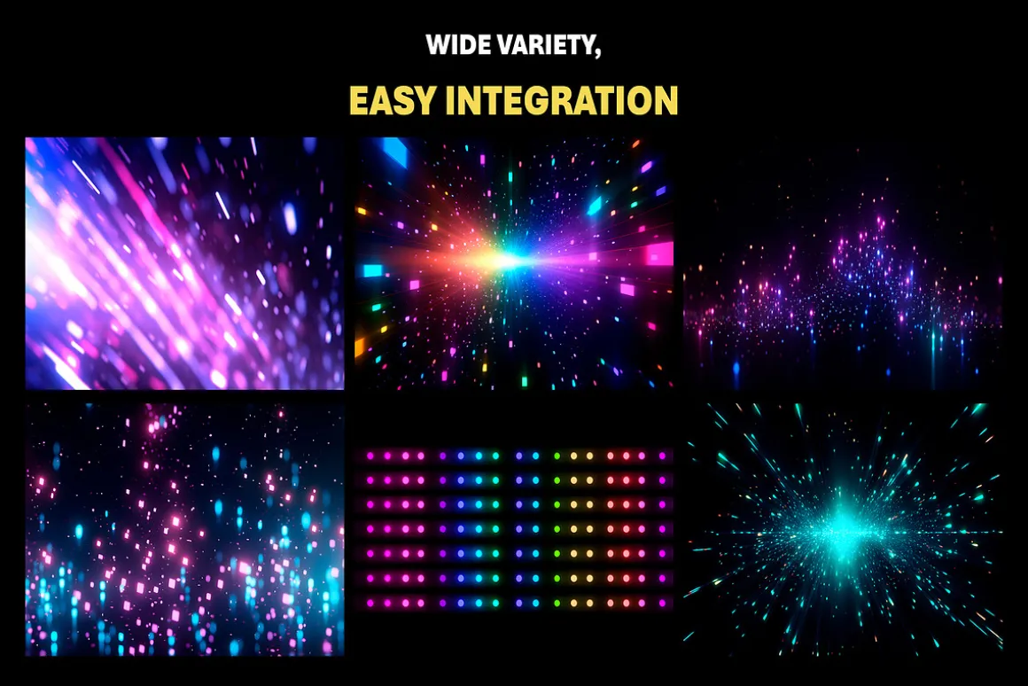 250+ Dots Neon Light Overlay Effects