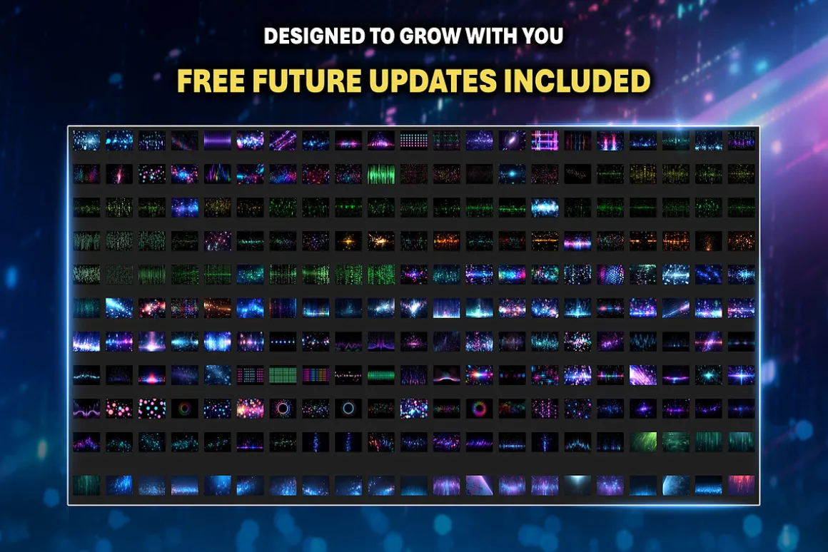 250+ Dots Neon Light Overlay Effects