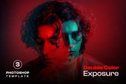 Double color exposure photo effect