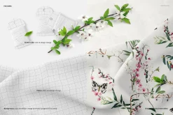 Draped Fabric & Thread Cards Mockup