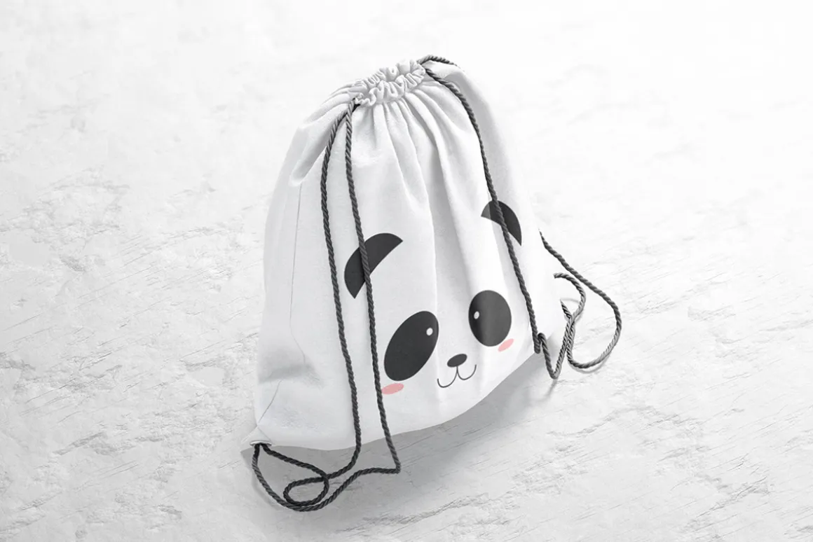 Drawstring Backpack Mockup