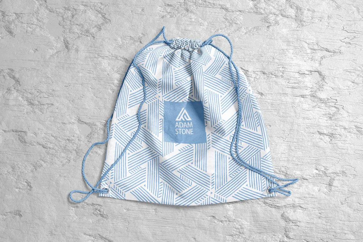 Drawstring Backpack Mockup