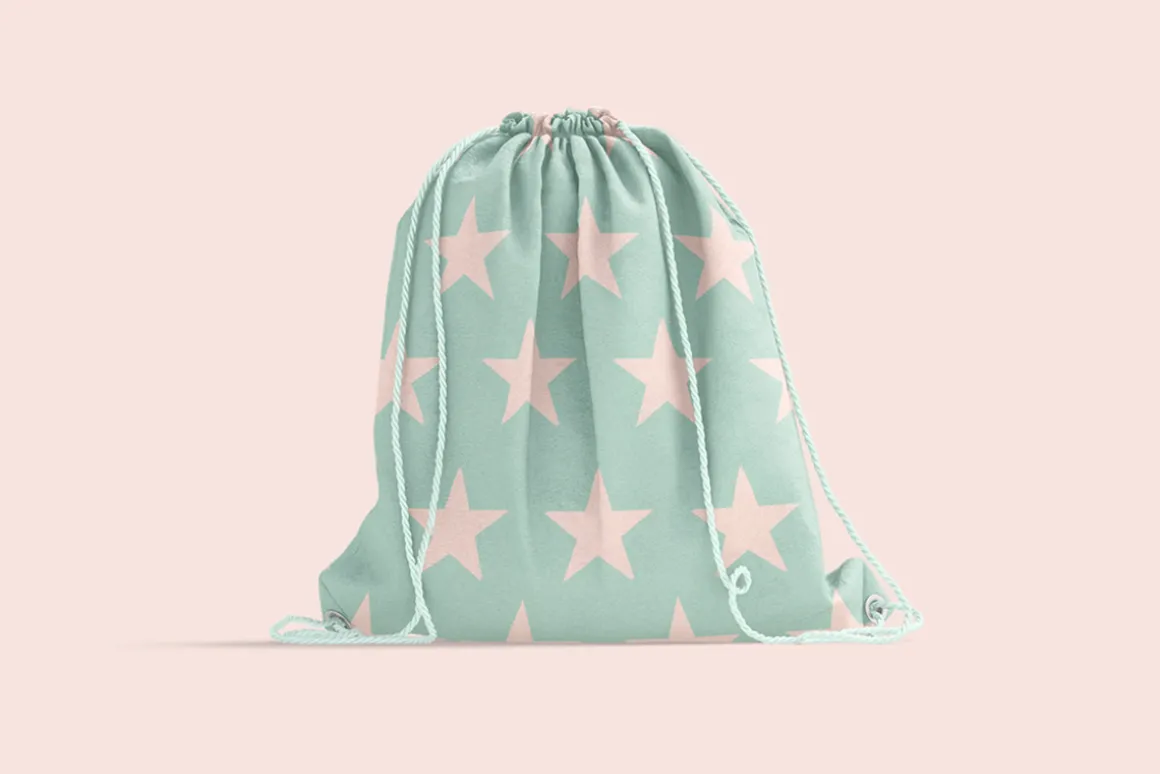 Drawstring Backpack Mockup