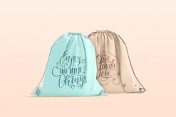 Drawstring Backpack Mockup