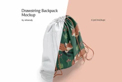 Drawstring Backpack Mockup