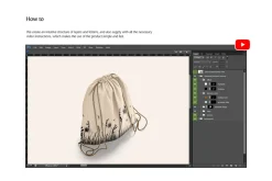 Drawstring Backpack Mockup