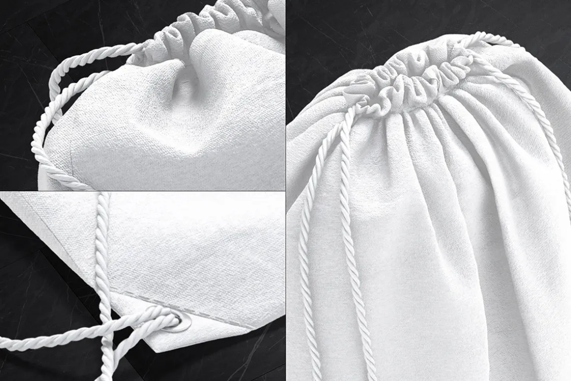 Drawstring Backpack Mockup
