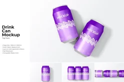 Drink Cans Mockup Template Set