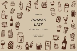 DRINKS Illustrations | Bar Icons