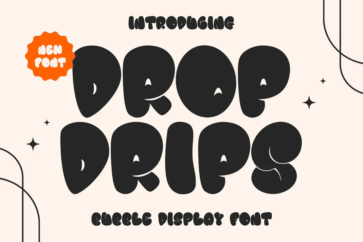 Dropdrips Bubble Display Font