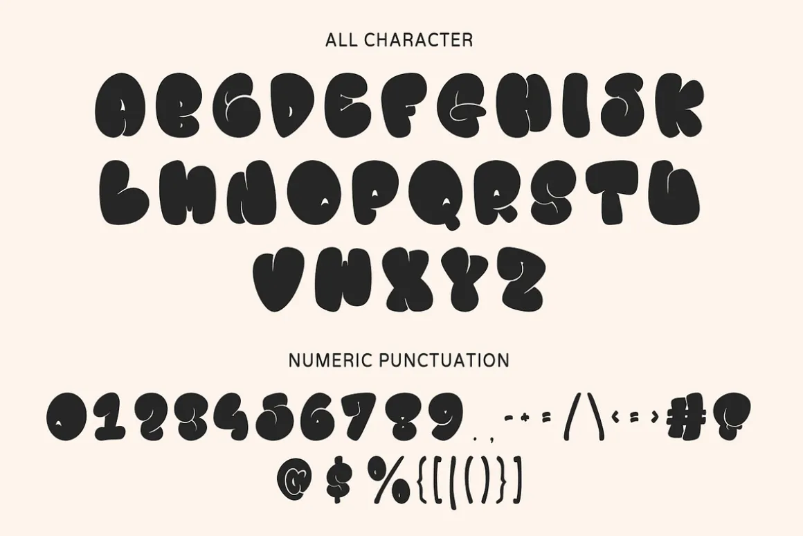 Dropdrips Bubble Display Font