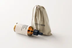 Dropper Bottle & Burlap Sack Mockup