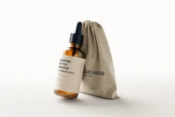 Dropper Bottle & Burlap Sack Mockup