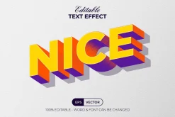 3D Text Effect Long Shadow