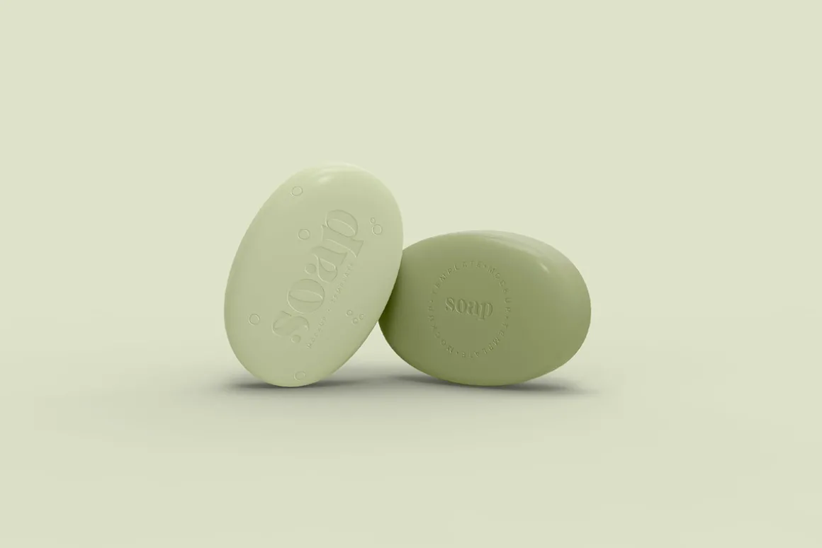 3d Two Embossed Hand Soaps Mockup