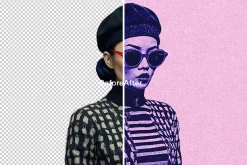Duotone Halftone Photo Effect