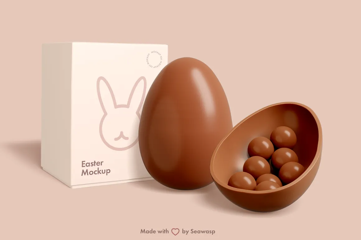 Easter Chocolate Package Mockup